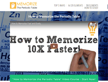 Tablet Screenshot of memorizeperiodictable.com